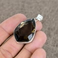 thumbnail image 3 of Smoky Topaz 925 Sterling Silver Gemstone Handmade Jewelry Pendant 1.81", 3 of 4
