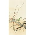thumbnail image 2 of Koson, Ohara 9x14 Gold Ornate Wood Framed with Double Matting Museum Art Print Titled - Songbird and plum blossom, 2 of 4
