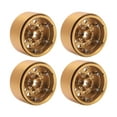 thumbnail image 2 of Brass Wheel Rims, Heavy 4pcs RC Brass Wheels Stable  For 1/10 RC Crawler Car, 2 of 8