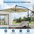 thumbnail image 4 of 10FT Solar LED Offset Cantilever Umbrella with Crank Lift & Tilt, 8-Rib Design, 99% UV Protection, Fade-Resistant Fabric for Patio, Pool, Backyard Use, 4 of 7