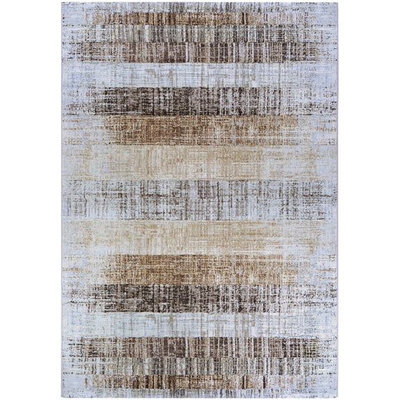 Couristan Easton Distress Plank Area Rug, 9'2" x 12'5", Bark-Natural