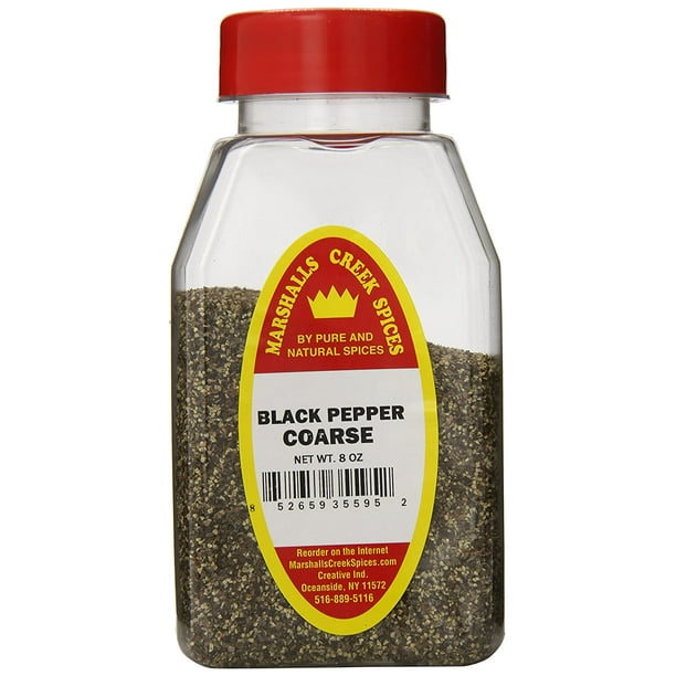 Marshalls Creek Spices Black Pepper Coarse Ground, 6 Ounce (Pack of 12)