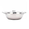 thumbnail image 2 of tamizeot 30cm Stainless Hot Pot Fondue Cooker Cookware Two-flavor Shop Fondue Cooker Cookware Two-flavor Double Ears Cooking Accessories, 2 of 6