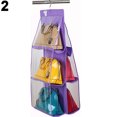 thumbnail image 5 of Grandest Birch 6 Pockets Handbag Hanging Storage Organizer Bag Tidy Wardrobe Closet Hanger Durable and Practical 6 Pockets Design, 5 of 8