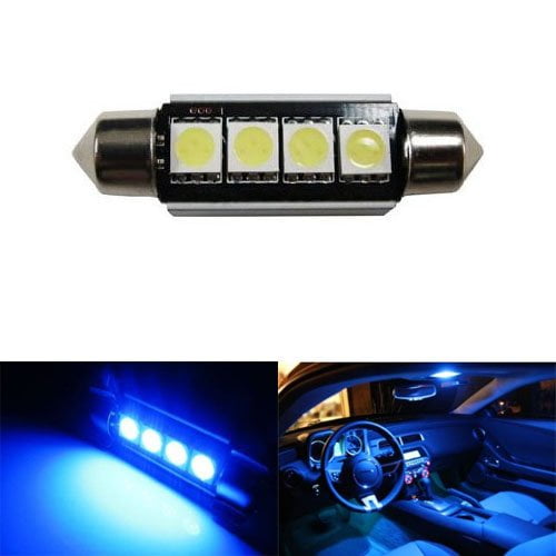 Map RunQiao 10 Pcs LED Canbus Error Free Interior SMD LED Light Bulb for Car Dome Blue Vanity Mirror Boot Cargo Box 