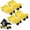 Yellow, variant on Telyswee 4 Pack Car Dollies with Tow Hooks, 8000LBS Capacity Car Dolly with Thickened Handles & Sidebar, Car Wheel Dolly with Security Lock, Car Dolly Set for Moving Cars, Trucks & Vehicles