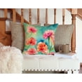 thumbnail image 3 of Carnations in Watercolor Throw Pillow 14 in x 14 in, 3 of 4