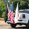 thumbnail image 2 of Stark USA Triple Hitch Flag Pole Holder For Truck, Fits Standard 2" Trailer Hitch, RV Flagpole Kit, Car Receiver Flag Pole Mount, Compatible With Jeep, RV, Camper, SUV, Pickup, 2 of 6