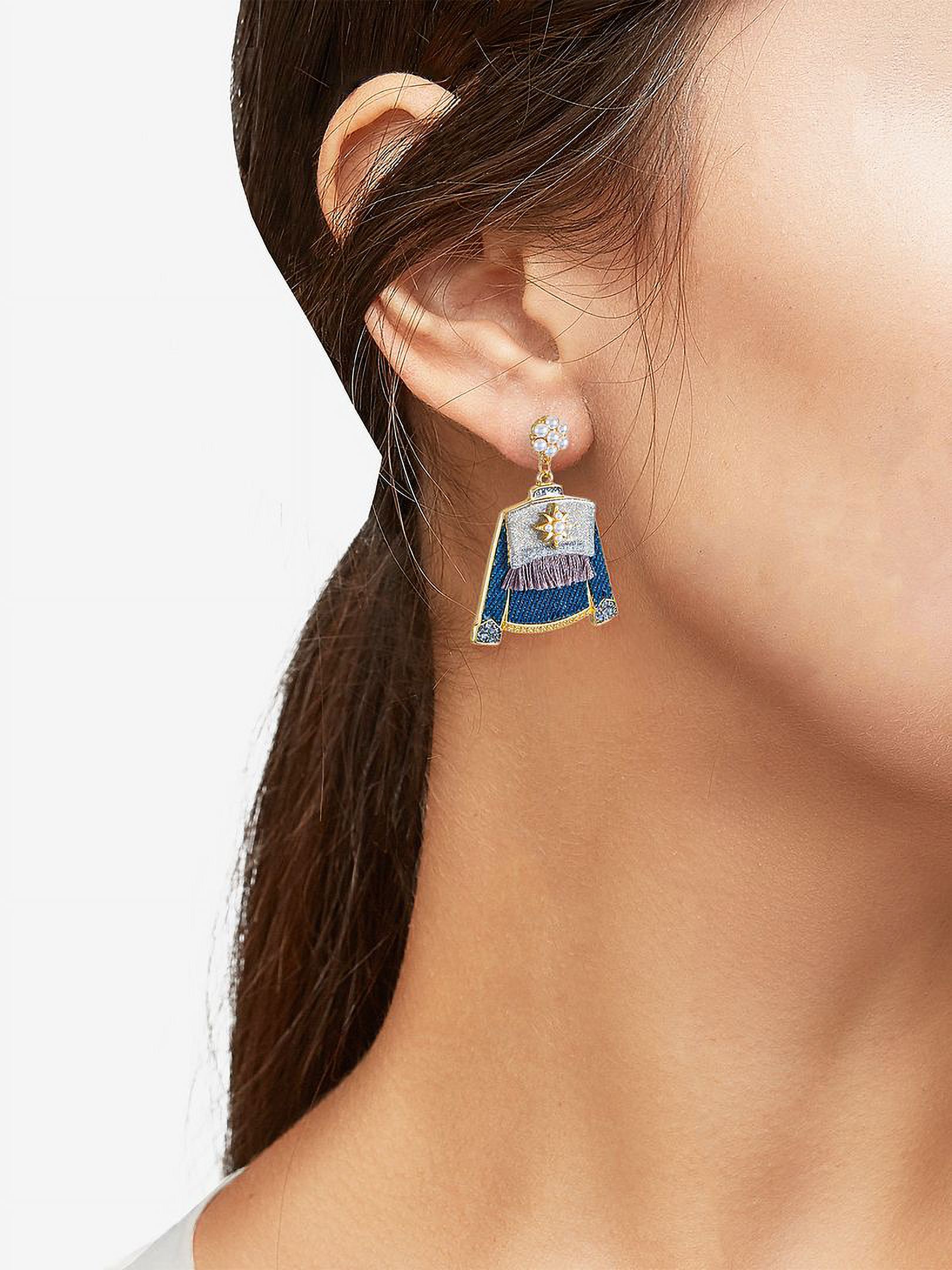 Packed Party Women's Goldtone Meet-Me-In-Nashville Earrings, Blue