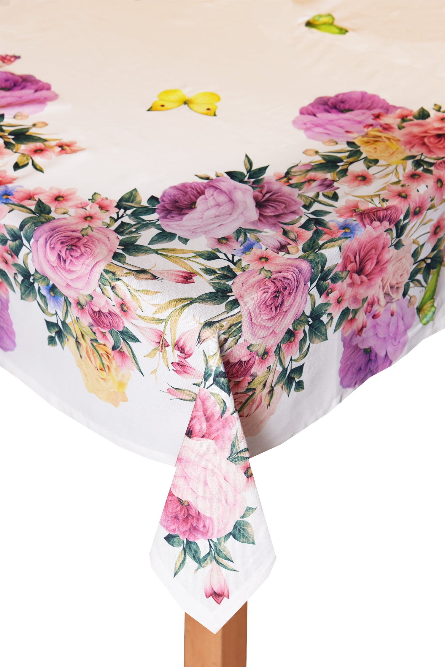 SALE 72x108" Rectangle 100% Cotton Color Flower Embroidery Tablecloth 12 Napkins 
