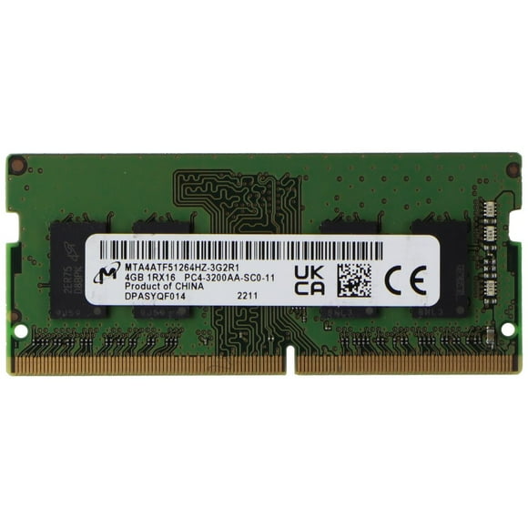 Micron (4GB) DDR4 RAM PC4-3200AA (1Rx16) SO-DIMM 3200MHz (MTA4ATF51264HZ-3G2R1) (Used)