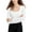 White, variant on Juniors' Square-Neck Long-Sleeve Bodysuit White S