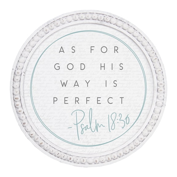 Beaded Art Round-As For God (14" x 14")