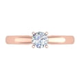 thumbnail image 3 of 1/2 Carat 4-Prong Set Diamond Solitaire Engagement Ring in 14K Rose Gold (Ring Size 4.5), 3 of 5