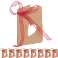 thumbnail image 1 of MasteelfCA 50pcs Tag Kraft Paper Tag with Red Rope Hollow Heart Shape Lable for Wedding Birthday Decoration, 1 of 7
