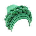thumbnail image 2 of Fashion Women Beading Braid Hat Muslim Ruffle Cancer Beanie Wrap Cap Sleep Caps Satin Lined Hair Bonnets, 2 of 2