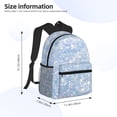thumbnail image 4 of Easygdp White Bule Glitter Casual Laptop Backpack, Large Capacity Schoolpack for School, Travel, Business, 4 of 8