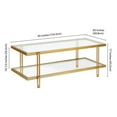 thumbnail image 6 of Evelyn&Zoe 17" Contemporary Clean Lined Metal Coffee Table in Gold/ Brass Finish, 6 of 9
