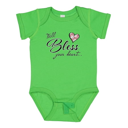

Inktastic Well Bless your Heart with Floral Print Boys or Girls Baby Bodysuit