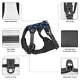 thumbnail image 3 of Vsdgher Nautical Themed Simple Anchors Pattern Dog Harness,No Pull Pet Harness with Soft Padded Handle,Adjustable Reflective Vest with 2 Buckles,4 Slide Buckles,S-XL Small, 3 of 4