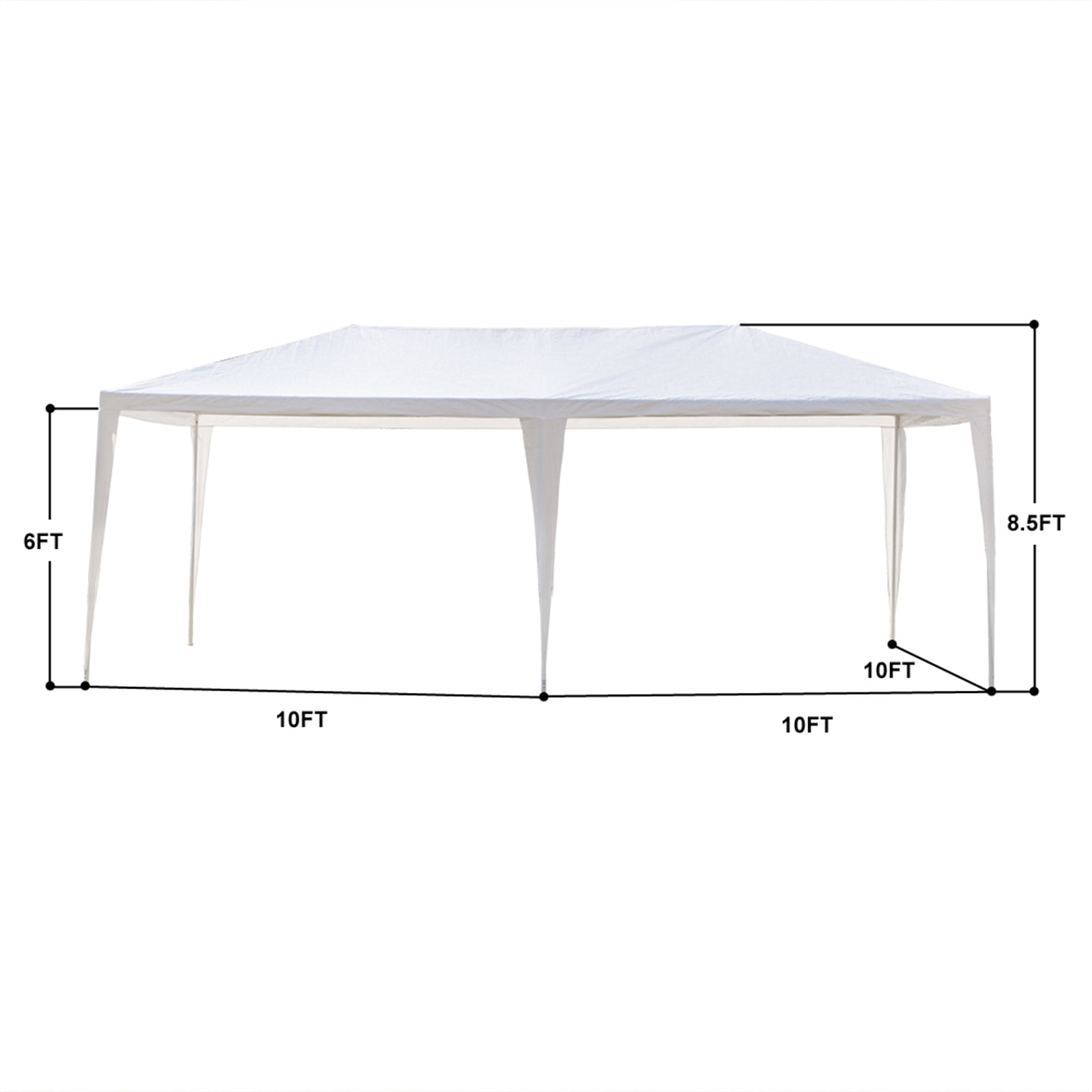 Kepooman 3 x 6m Outdoor Canopy Tent, Instant Canopy with Spiral Tubes, Waterproof Camping Canopy for Party/ Exhibition/ Picnic, White, Four Sides Kepooman 3 x 6m Outdoor Canopy Tent, Instant Canopy with Spiral Tubes, Waterproof Camping Canopy for Party/ Exhibition/ Picnic, White, Four Sides