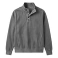 thumbnail image 7 of Xdegoge Mens Henley Shirts Long Sleeve Button Down Mock Neck Pullover Sweatshirts Casual Slim Fit Athletic Activewear Tops for Fall Winter Classic Basic Loungewear, 7 of 7
