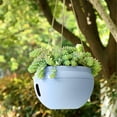 thumbnail image 4 of Space Saving Hanging Planter, Decorative Hanging Flower Pot with Hidden Handle and Drain Design, For Indoor Ceiling Outdoor Balcony Garden Display, Home Decor and Plant Lovers, 4 of 7