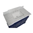 thumbnail image 3 of Elizabeth 42" Bathroom Vanity with Royal Blue Cabinet and Carrara Marble Top, 3 of 6