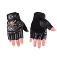 thumbnail image 7 of Foreign trade skull half finger leather gloves for men, outdoor sports, anti-skid chains, pirate motorcycle riding gloves performance, 7 of 7