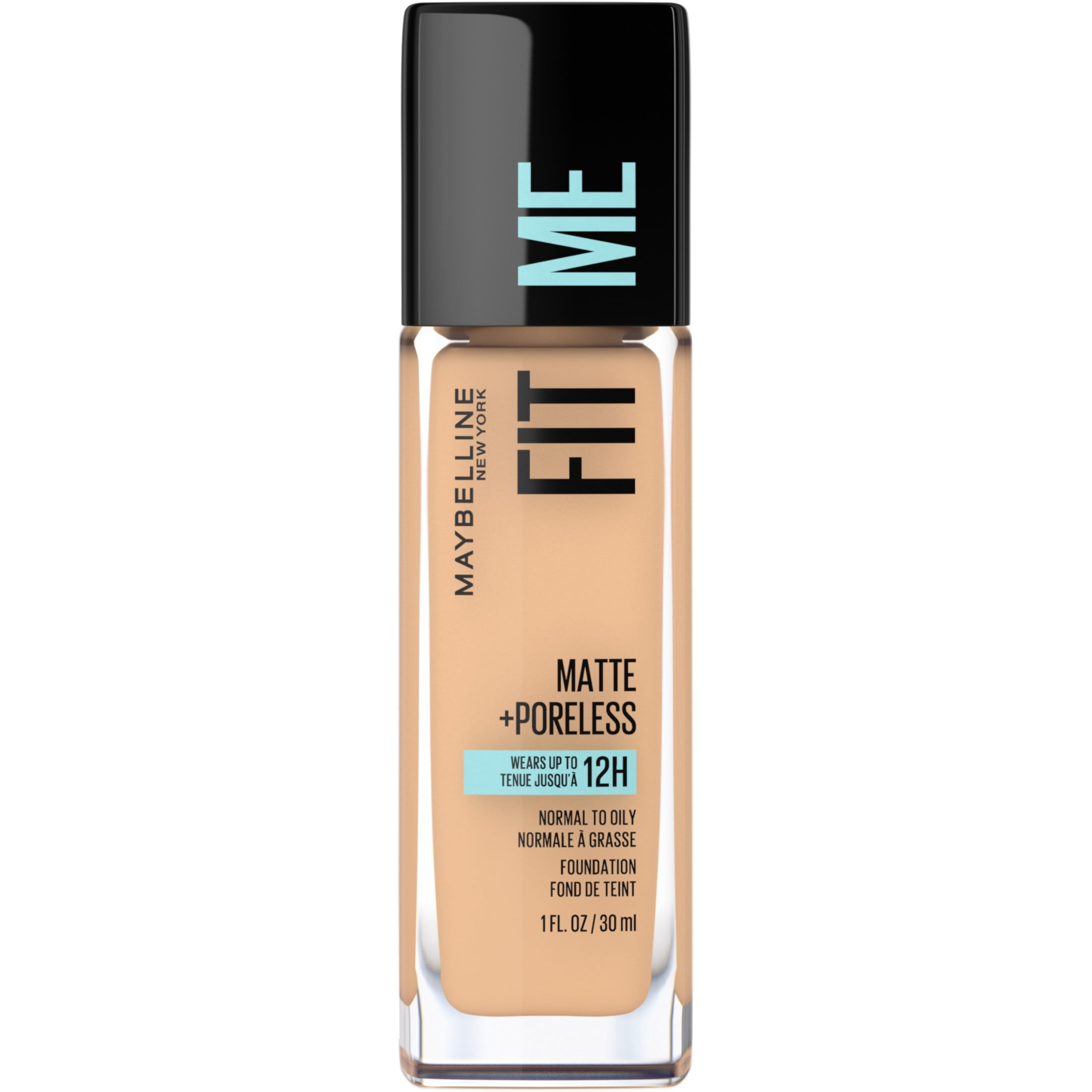 (2 pack) Maybelline Fit Me Matte + Poreless Liquid Foundation Makeup, 220 Natural Beige, 1 fl oz