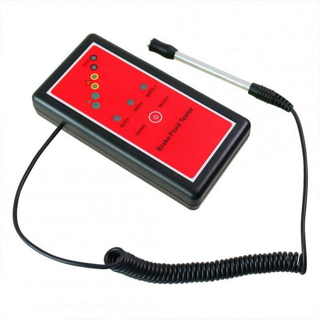 Brake Fluid Liquid Tester Automotive Brake Fluid Content Detector DOT3 DOT4 DOT5.1 Brake Liquid Vehicle Diagnostic Testing Tool LED Indicator Light Displays red