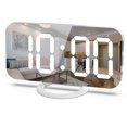 thumbnail image 1 of CNKOO Creative LED Digital Electronic Clock Dual USB Output Inductive Dimming Mirror Clock for Bedroom Study - Black White, 1 of 2