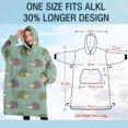 thumbnail image 4 of Oversized Wearable Blanket Hoodie,Cute Hedgehog Pattern Sherpa Blanket Hoodie with Super Pockets,Super Warm Fuzzy Pullover for Women & Men, 4 of 6
