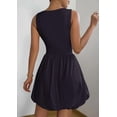 thumbnail image 3 of PRETTYGARDEN Summer Dresses for Women Casual Mini Short Cocktail Dress Sleeveless Tank Crew Neck Bubble Sundress Pockets, 3 of 8