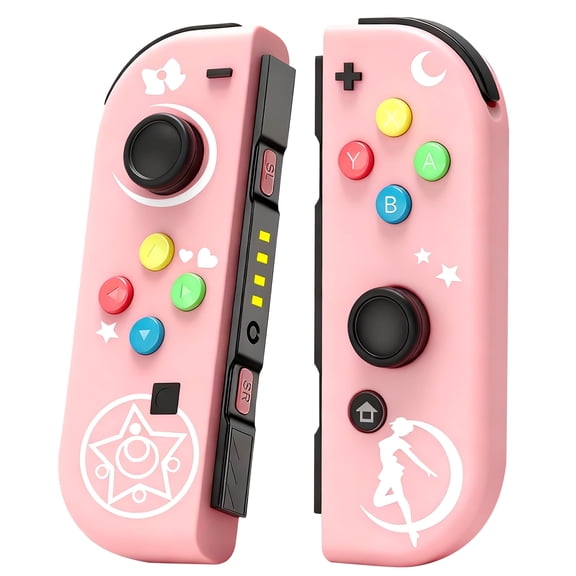 Wireless Game Controller for Switch Controller (L/R),Support Vibration/Motion Control/Wake-up,Pink
