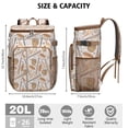 thumbnail image 3 of Travel Cooler Bag - Beige Baseball Items Pattern Camping Beer Cooler Backpack with Bottle Opener- Waterproof Insulated Picnic Backpacks - Cooler Bag for Beach, 3 of 6