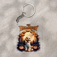 thumbnail image 2 of Mummy Poodle Happy Halloween with Pumpkins Bats Spooky Fun Acrylic Keychain Poodles Dog Lover Gifts Idea Collar Charm Tag Keyring - 00019, 2 of 5