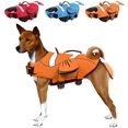 thumbnail image 3 of Dog Life Jacket with Handle, Adjustable Dog Life Vest for Swimming Boating, Doggie Safety Vest Floatation Preserver Lifesaver for Small Medium Large Dogs, Orange, M, 3 of 9