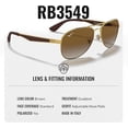 thumbnail image 4 of Ray-Ban RB3549 POLARIZED Pilot Shaped Sunglasses for Men & Women - Includes Official Rayban Eyewear Kit - Ideal Formal & Casual Wear Sunglasses - Brown Lens, 4 of 7