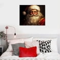 thumbnail image 4 of QZHH  Santa Claus Canvas Wall Art Gift Winter Christmas Santa Face Portrait Poster Picture Premium Gallery Wrapped Canvas Decor New Year Artwork for Home Living Room Decor, 4 of 4