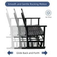thumbnail image 4 of Patio Glider for Outside, 2-Person Rocking Chair, 440 LBS Capacity, Wooden Outdoor Glider for Backyard, Porch, Garden - Black, 4 of 7
