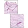 thumbnail image 5 of MODA NOVA Big & Tall Men's Summer Short Sleeve Button Down Stripes Shirts Pink XLT, 5 of 5
