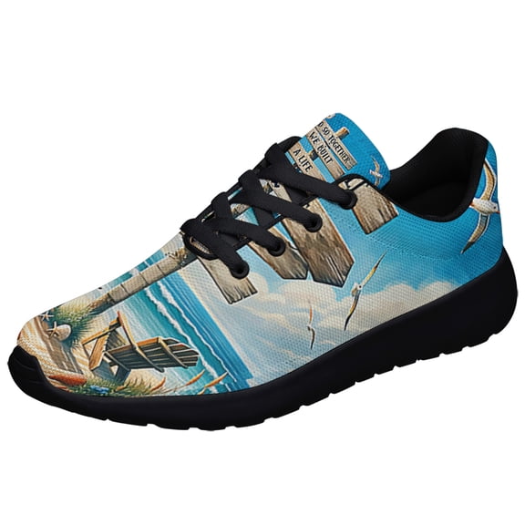 Beach Summer And So Together We Built A Life We Loved Shoes Sneakers Black Size 3.5