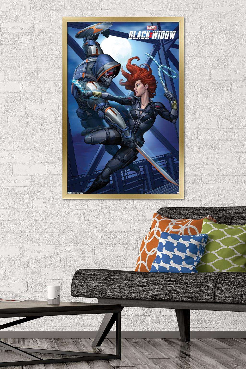 Marvel Cinematic Universe - Black Widow - Fight Wall Poster, 22.375" x 34", Framed