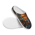 thumbnail image 3 of Lsque Colorful Graffiti Abstract Eye Pattern Womens Comfort Cotton on Scuff With Memory Foam and Anti-skid Sole Slipper-37/38, 3 of 7