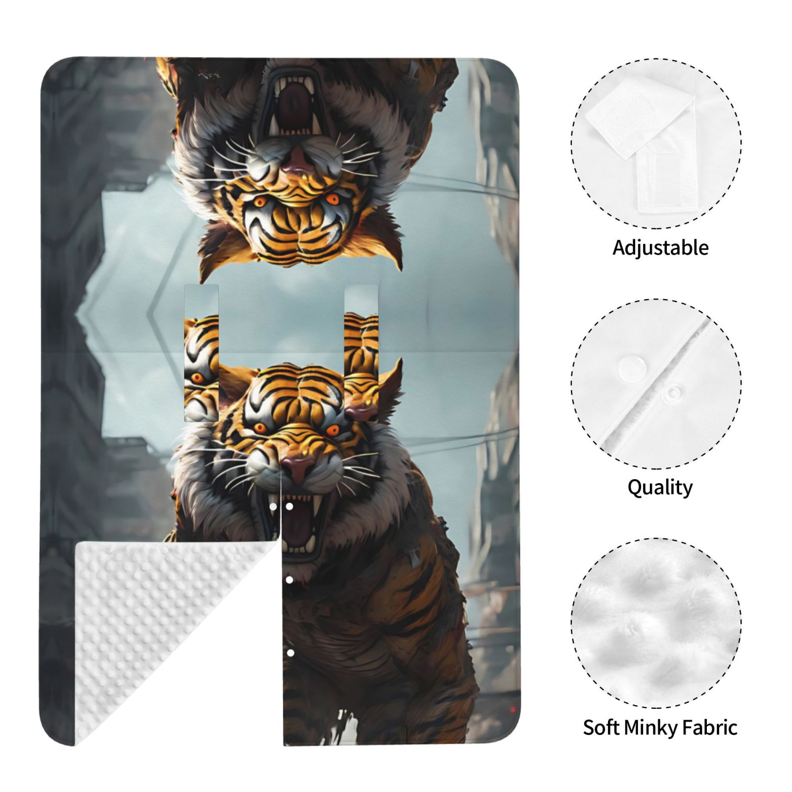 Car Seat Cover Baby - Ruins Tiger Warrior Breathable Infant Car Seat Cover for Baby Carseat, Lightweight Comfort Baby Essentials Must Haves Newborn Stuff for Girl Boy