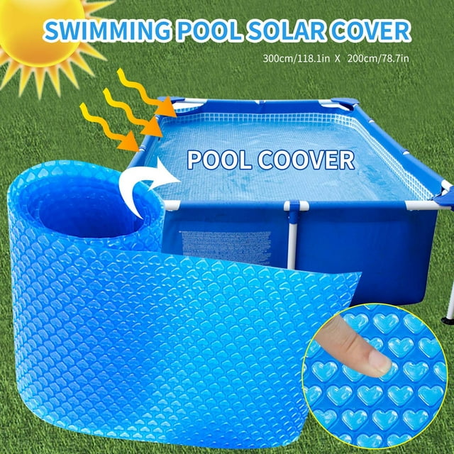 WREESH Rectangle Pool Cover Protector Foot Above Ground Blue Protection Swimming Pool Clearance