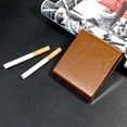 thumbnail image 2 of GHSDFBB Padike Cigarette Case, Cigarette Case Leather & Stainless Steel Multi Case. (Brown), 2 of 7