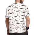 thumbnail image 2 of Wukai Dachshund Dog Print Men's Short-Sleeved Mesh T-Shirt,Quick-Dry Short Sleeve Workout T-Shirt-3X-Large, 2 of 8