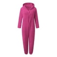 thumbnail image 4 of Bpxiofoy Nightgowns for Women Womens Pajama Sets Artificial Wool Long Sleeve Pajamas Zipper Hooded Pajamas Warm Rompe Cute Ears Sleepwear Womens Loungewear Set Rompers for Women Hot Pink Xxl, 4 of 8